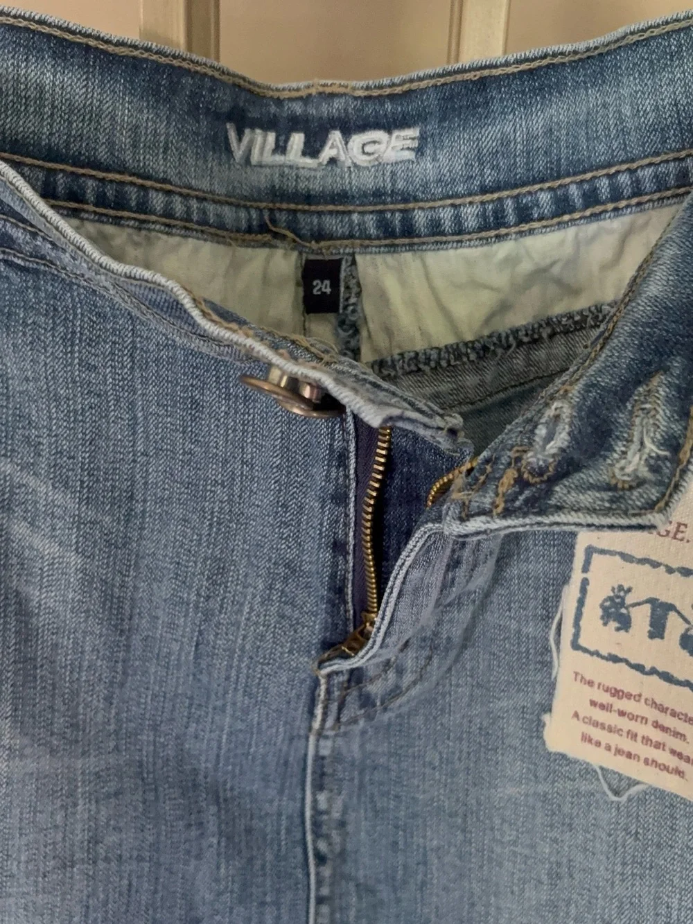 Plus Size Village Jeans Classic Dark Blue Women's Jean Skirt